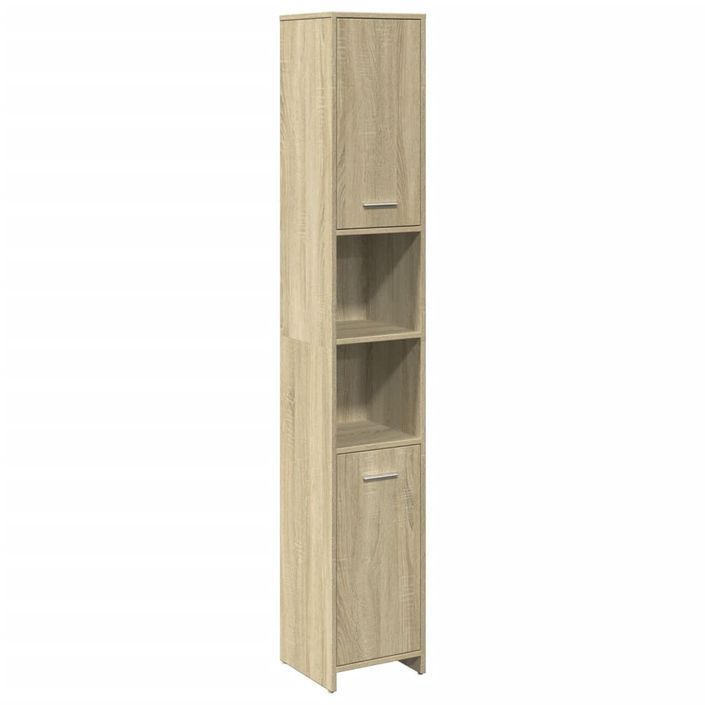 Armoire de salle de bain Chêne sonoma 30x30x183,5 cm - Photo n°2