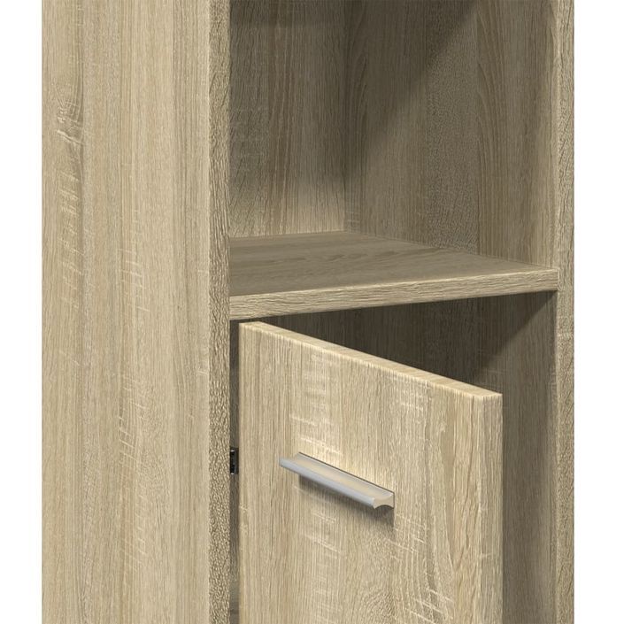 Armoire de salle de bain Chêne sonoma 30x30x183,5 cm - Photo n°8