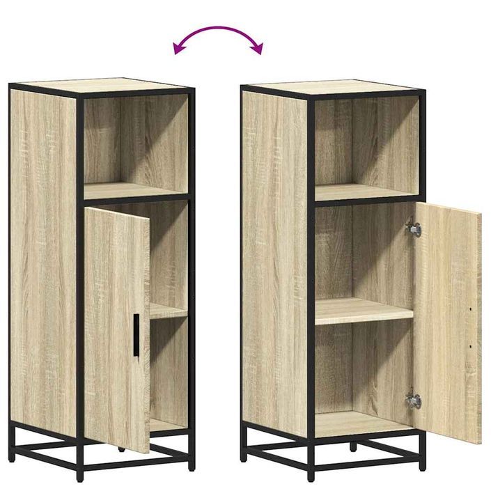 Armoire de salle de bain chêne sonoma 35x37,5x100 cm - Photo n°9