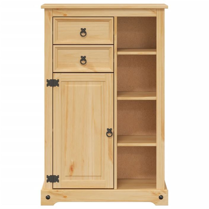 Armoire de salle de bain Corona 70x33x110 cm bois de pin massif - Photo n°5