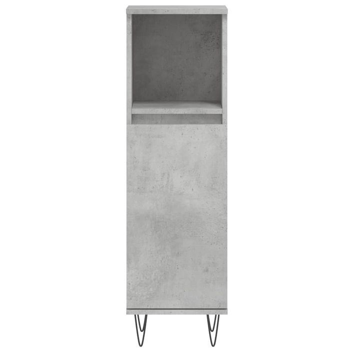 Armoire de salle de bain gris béton 30x30x100 cm - Photo n°5