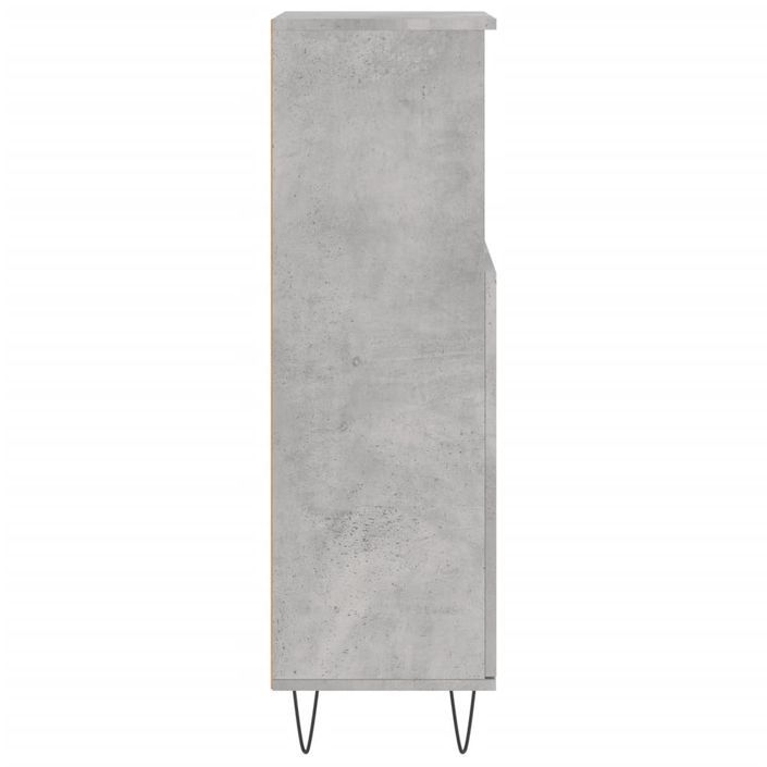 Armoire de salle de bain gris béton 30x30x100 cm - Photo n°7