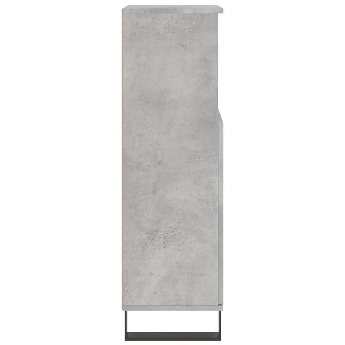 Armoire de salle de bain gris béton 30x30x100 cm - Photo n°7