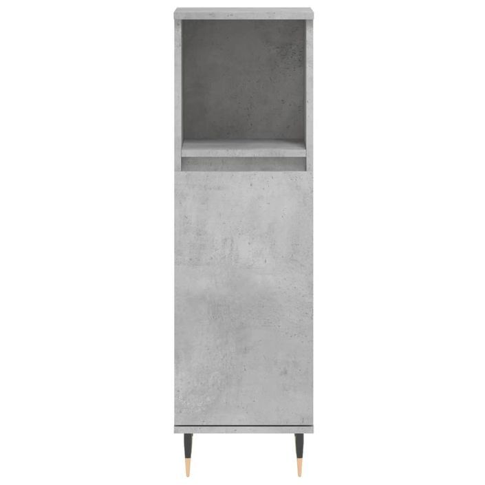 Armoire de salle de bain gris béton 30x30x100 cm - Photo n°5