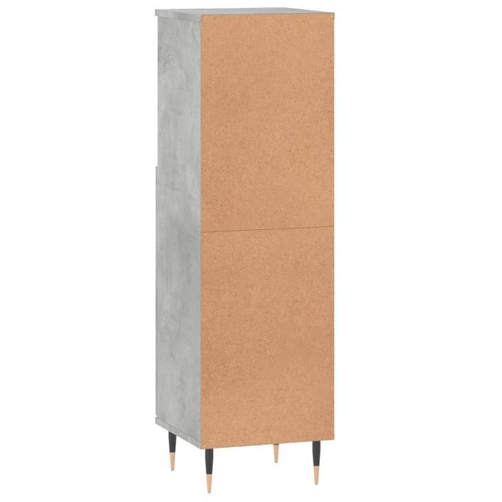 Armoire de salle de bain gris béton 30x30x100 cm - Photo n°8