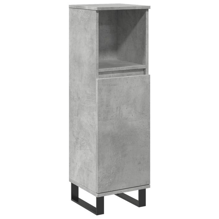 Armoire de salle de bain gris béton 30x30x100 cm - Photo n°2