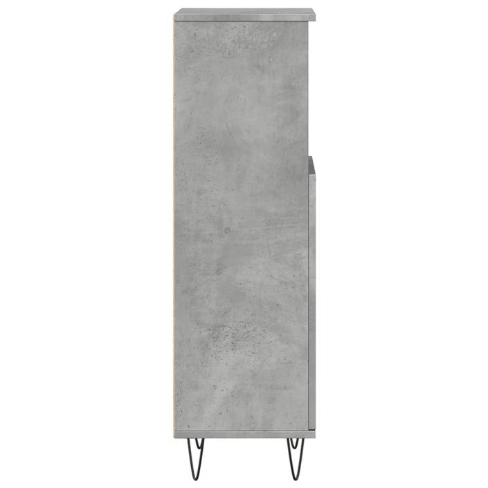 Armoire de salle de bain gris béton 30x30x100 cm - Photo n°5