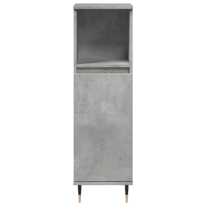 Armoire de salle de bain gris béton 30x30x100 cm - Photo n°4