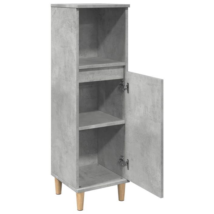 Armoire de salle de bain gris béton 30x30x100 cm - Photo n°5