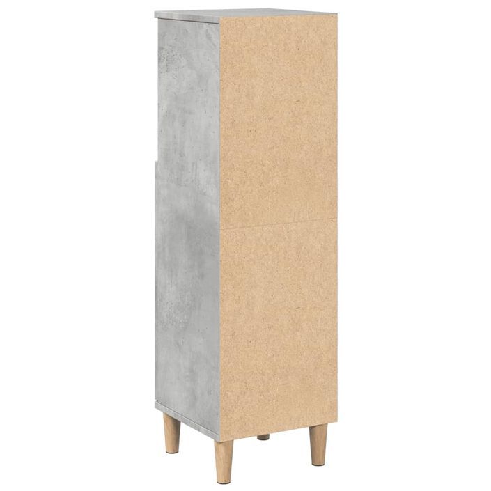 Armoire de salle de bain gris béton 30x30x100 cm - Photo n°7