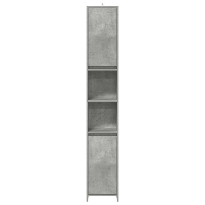 Armoire de salle de bain Gris béton 30x30x183,5 cm - Photo n°4