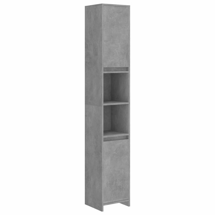 Armoire de salle de bain Gris béton 30x30x183,5 cm 2 - Photo n°1