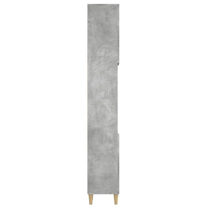 Armoire de salle de bain gris béton 30x30x190 cm - Photo n°8