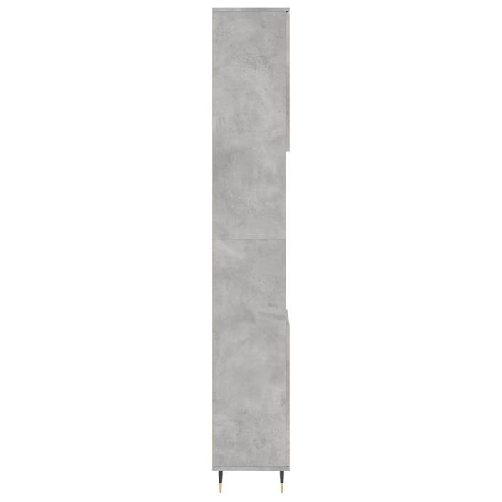 Armoire de salle de bain gris béton 30x30x190 cm - Photo n°7