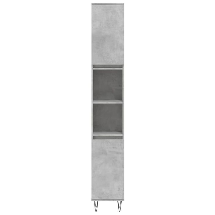 Armoire de salle de bain gris béton 30x30x190 cm - Photo n°5