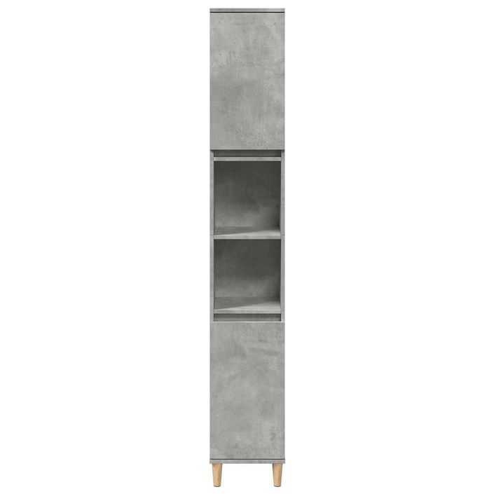 Armoire de salle de bain gris béton 30x30x190 cm - Photo n°4