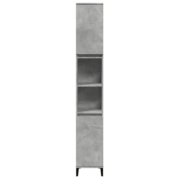 Armoire de salle de bain gris béton 30x30x190 cm - Photo n°5