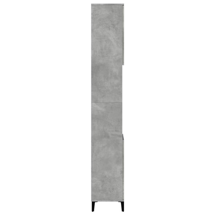 Armoire de salle de bain gris béton 30x30x190 cm - Photo n°6