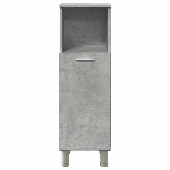 Armoire de salle de bain Gris béton 30x30x95 cm - Photo n°4