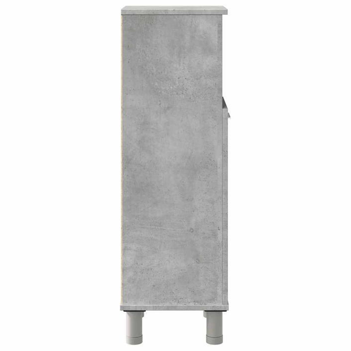 Armoire de salle de bain Gris béton 30x30x95 cm - Photo n°5