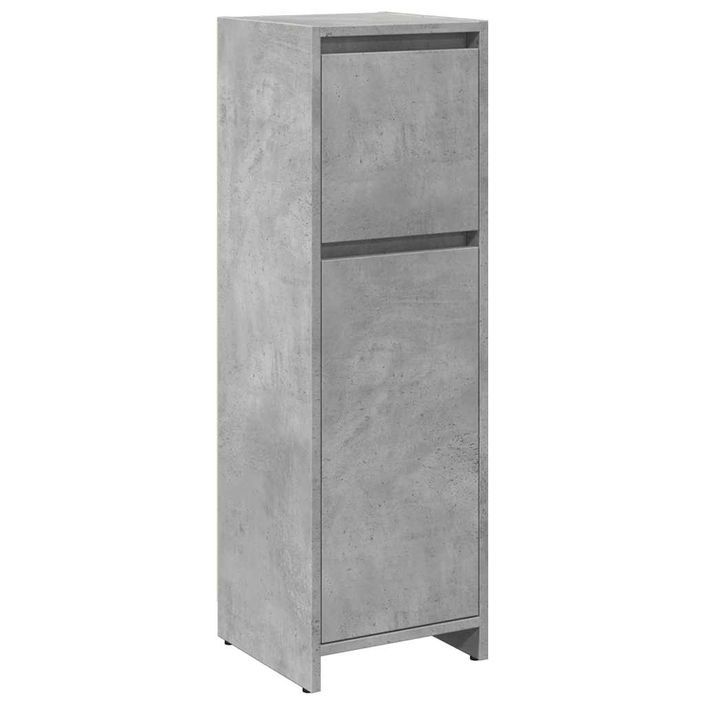 Armoire de salle de bain Gris béton 30x30x95 cm - Photo n°2