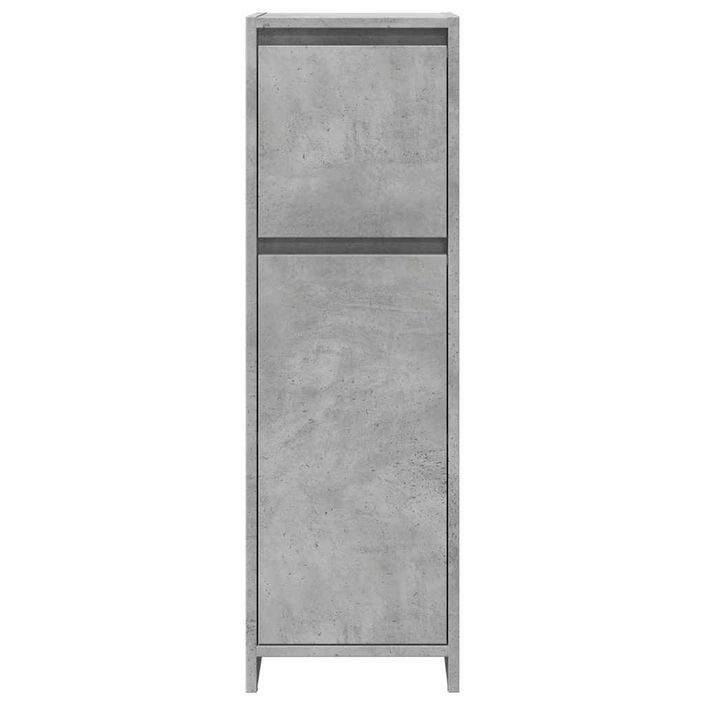 Armoire de salle de bain Gris béton 30x30x95 cm - Photo n°4