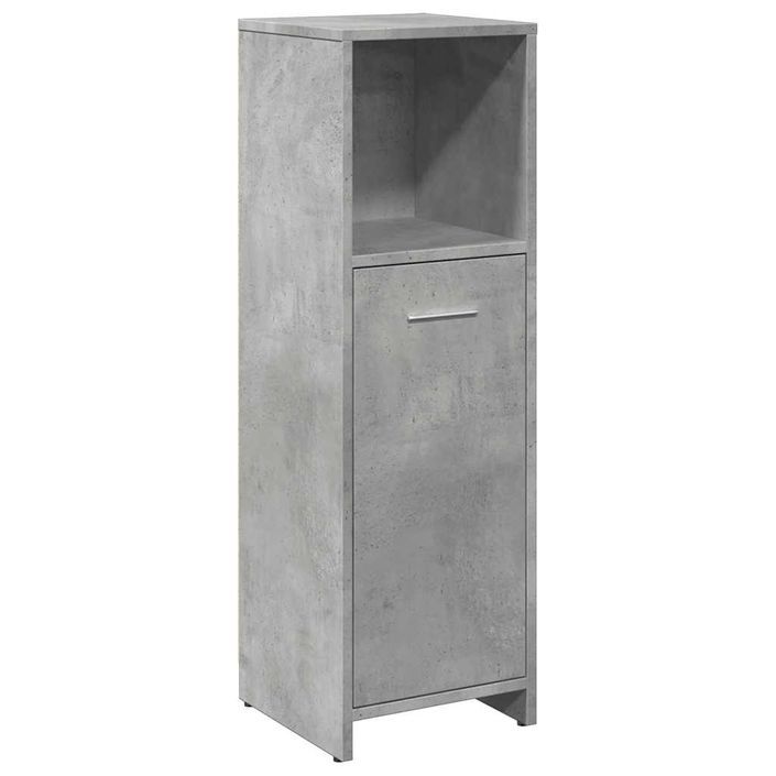 Armoire de salle de bain Gris béton 30x30x95 cm - Photo n°2