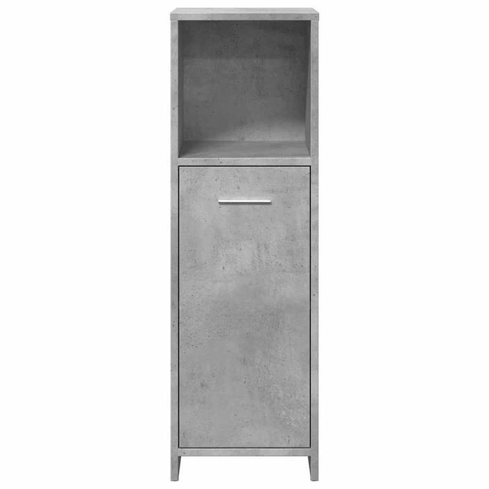 Armoire de salle de bain Gris béton 30x30x95 cm - Photo n°4