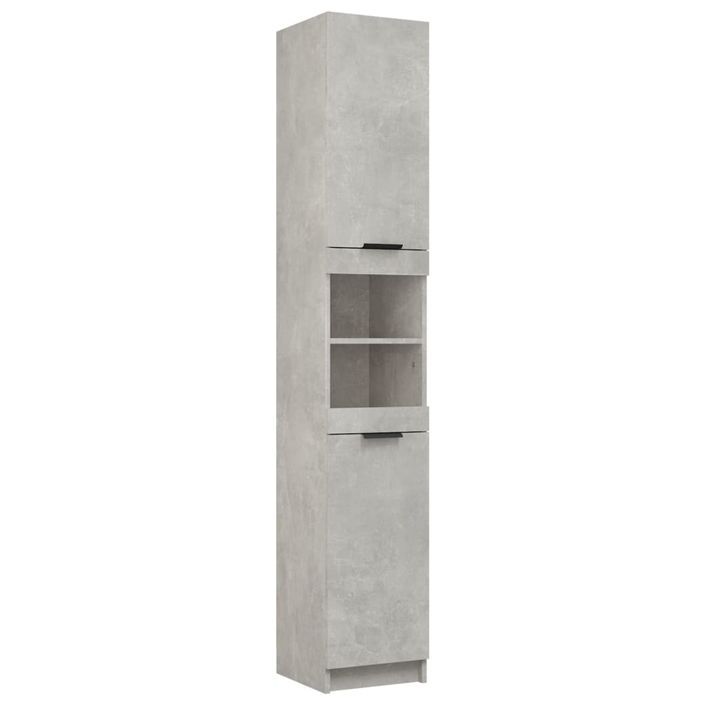 Armoire de salle de bain gris béton 32x34x188,5 cm - Photo n°2