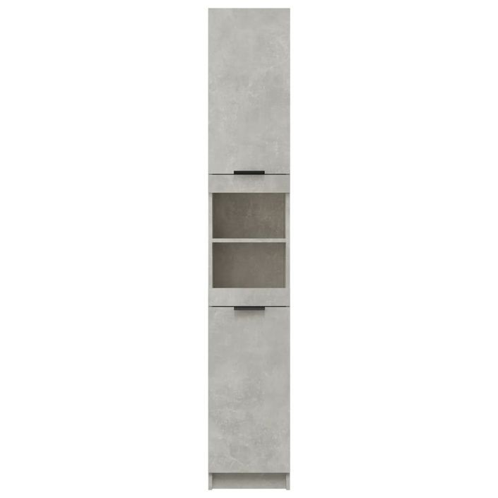 Armoire de salle de bain gris béton 32x34x188,5 cm - Photo n°7