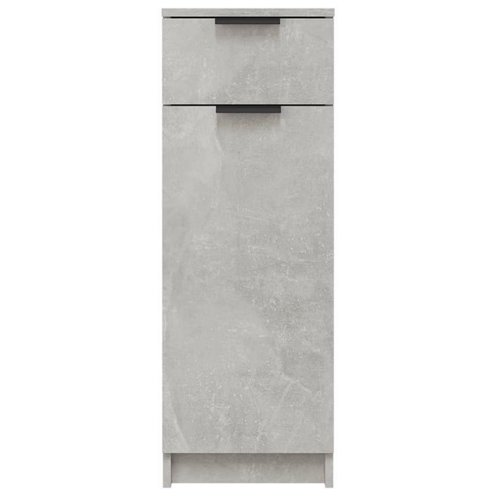 Armoire de salle de bain Gris béton 32x34x90 cm - Photo n°6