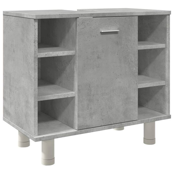 Armoire de salle de bain Gris béton 60x32x53,5 cm - Photo n°2