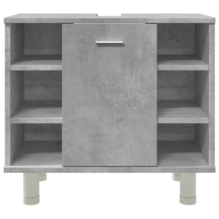 Armoire de salle de bain Gris béton 60x32x53,5 cm - Photo n°5