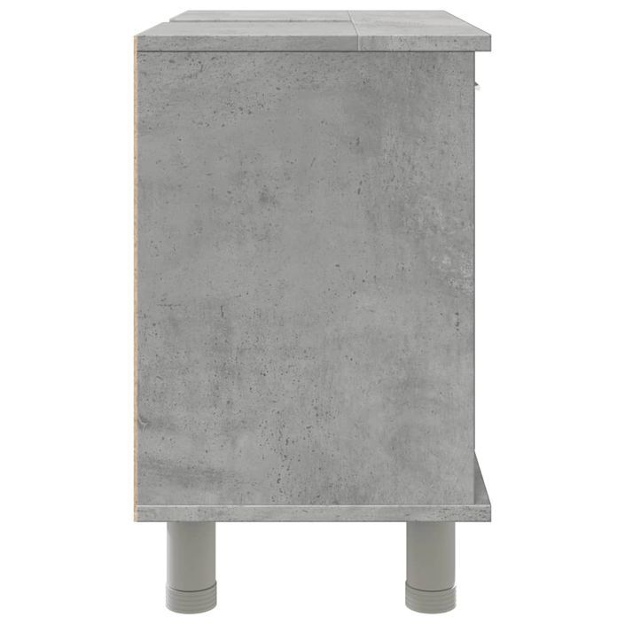 Armoire de salle de bain Gris béton 60x32x53,5 cm - Photo n°6