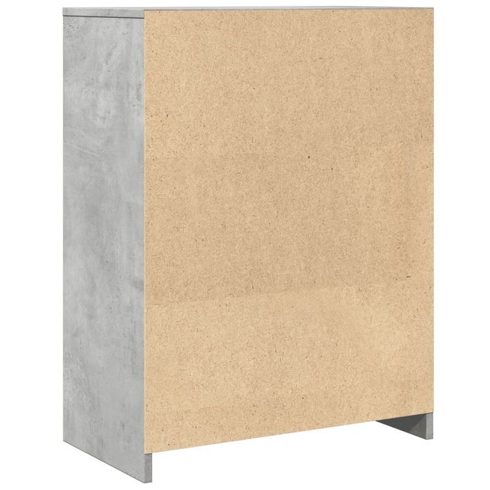 Armoire de salle de bain Gris béton 60x33x80 cm - Photo n°6