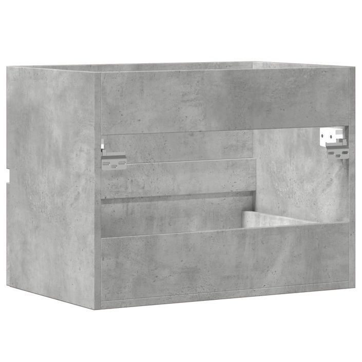 Armoire de salle de bain gris béton bois d'ingénierie - Photo n°6