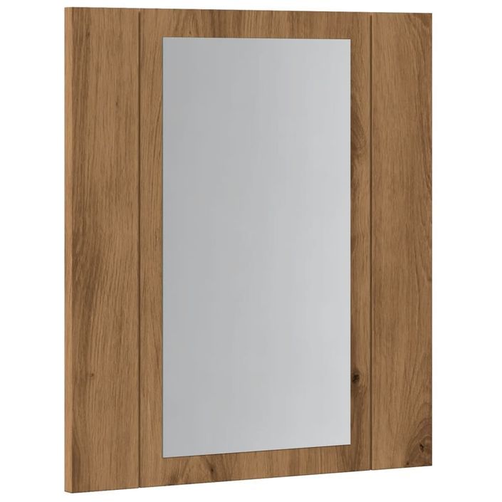 Armoire de salle de bain miroir LED chêne artisanal 40x12x45 cm - Photo n°6