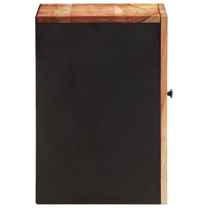 Armoire de salle de bain murale 38x33x48cm bois massif d'acacia - Photo n°5