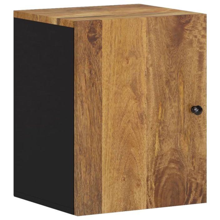 Armoire de salle de bain murale 38x33x48cm bois massif manguier - Photo n°2