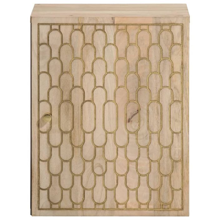 Armoire de salle de bain murale 38x33x48cm bois massif manguier - Photo n°3