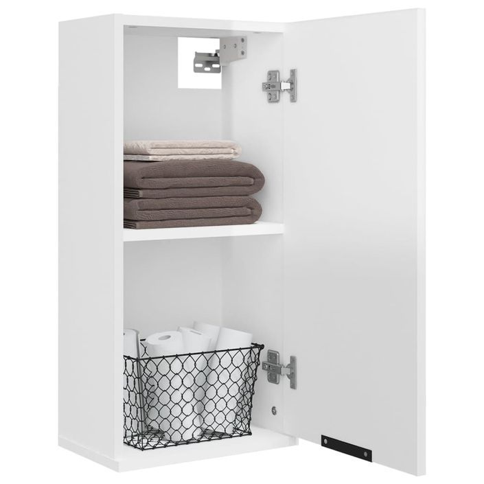 Armoire de salle de bain murale Blanc brillant 32x20x67 cm - Photo n°5