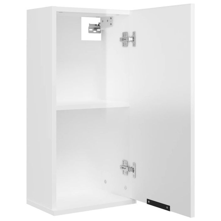 Armoire de salle de bain murale Blanc brillant 32x20x67 cm - Photo n°8