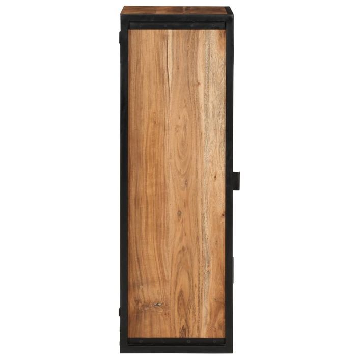 Armoire de salle de bain murale bois massif d'acacia et fer - Photo n°4