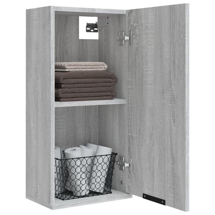 Armoire de salle de bain murale Sonoma gris 32x20x67 cm - Photo n°5