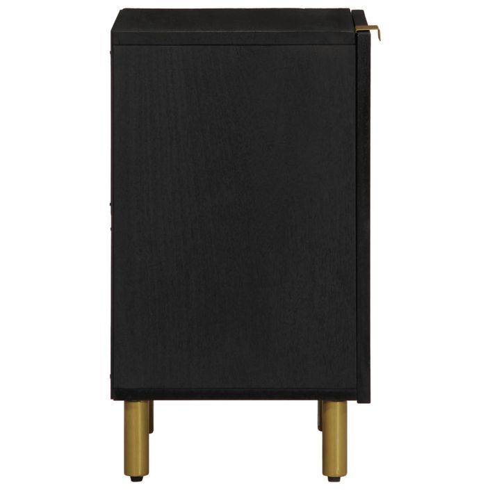 Armoire de salle de bain noir 38x33x58 cm bois d'ingénierie - Photo n°4