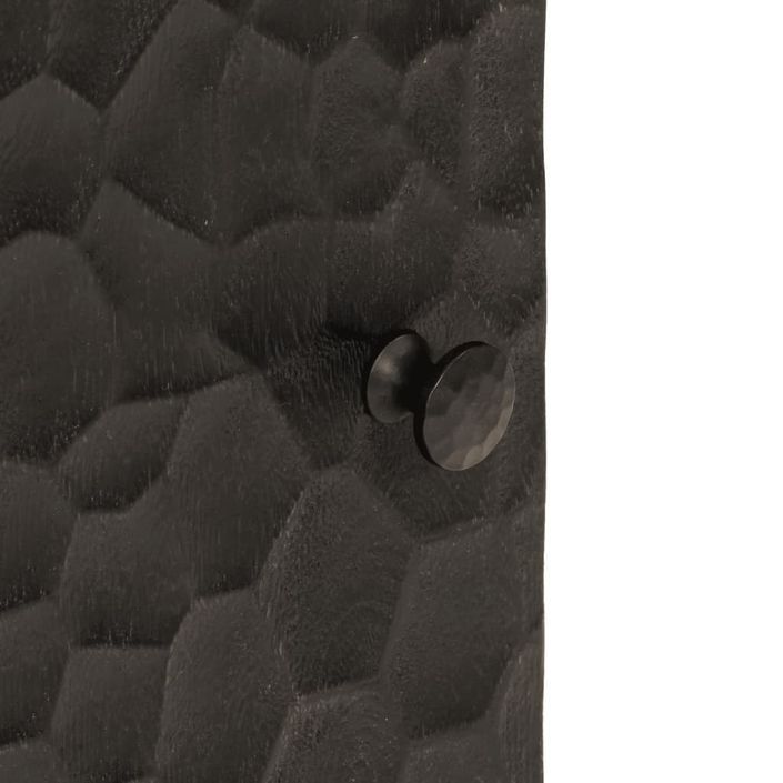 Armoire de salle de bain noir 38x33x58 cm bois massif manguier - Photo n°8