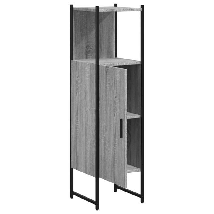 Armoire de salle de bain sonoma gris 33x33x120,5 cm - Photo n°6