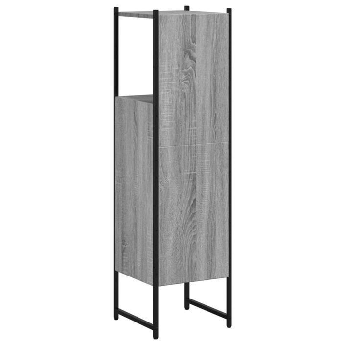 Armoire de salle de bain sonoma gris 33x33x120,5 cm - Photo n°8