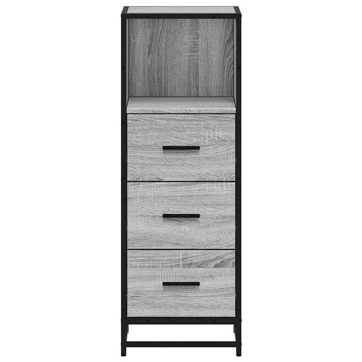 Armoire de salle de bain sonoma gris 35x37,5x100 cm - Photo n°5