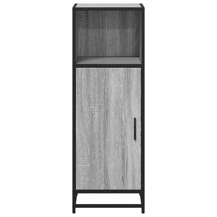 Armoire de salle de bain sonoma gris 35x37,5x100 cm - Photo n°5